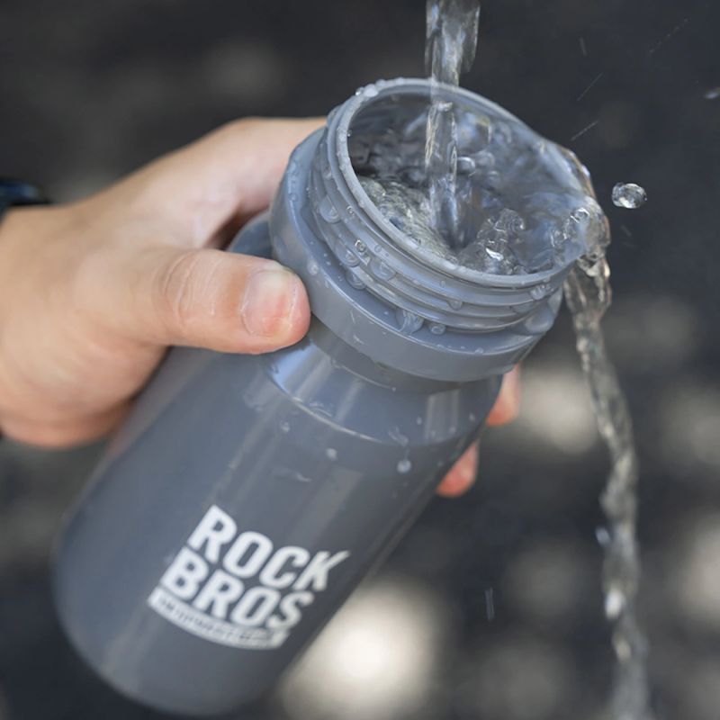 Rockbros 600 ml Bike Bottle - Gray szary water bottles, training equipment