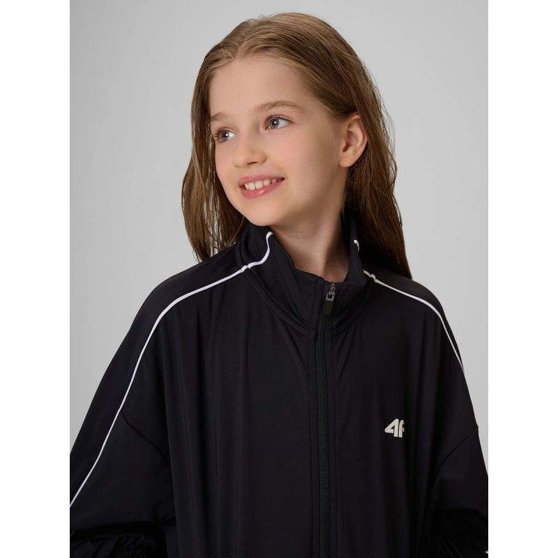 4F Girls' loose sports sweatshirt without hood 158/164 kapucnis pulóver 4FJRSS26TSWSF3057-20S