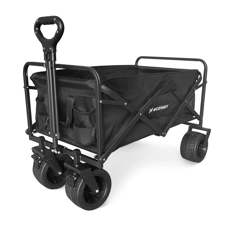 Wozinsky WZP-100 beach, tourist, garden trolley, durable, wide wheels, with safety net up to - black fekete elektronika 304004-197497