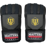 MASTERS FIGHT EQUIPMENT MASTERS BBŻ-GRIP gel boxing bandages black s/m edzőfelszerelés 03558-SM