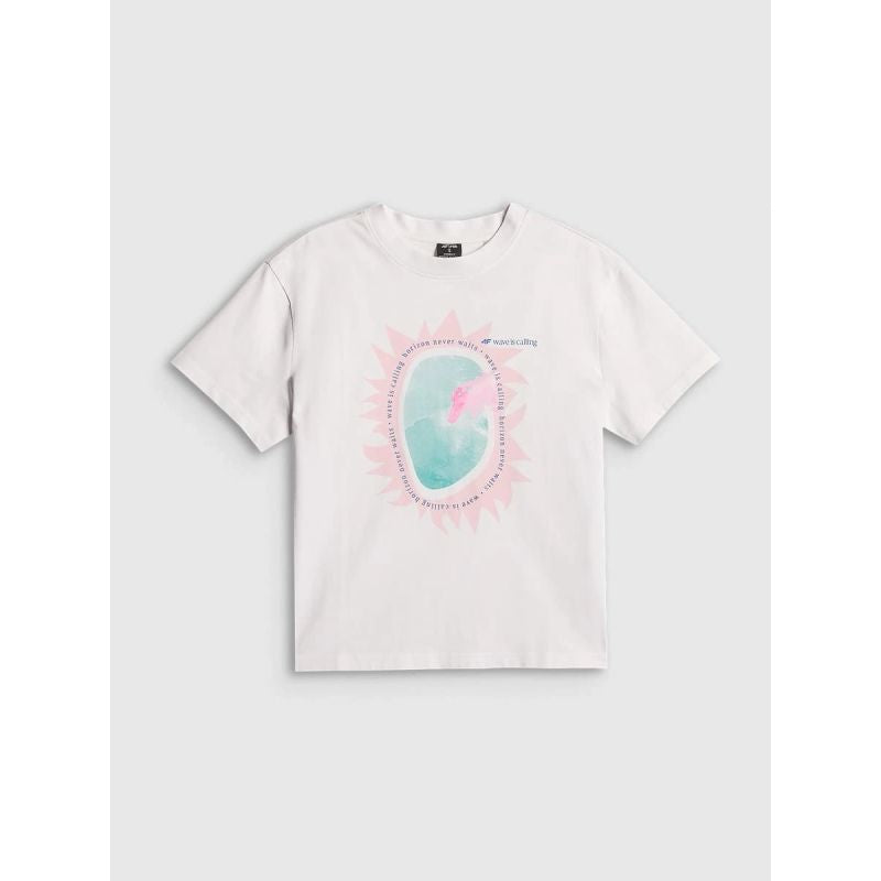 4F Women's printed T-shirt ruházat 4FRSS26TTSHF4536-10S