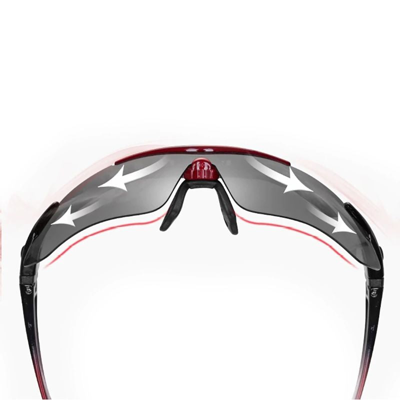 Rockbros 10001 Polarized Cycling Glasses - Black and Red czarny || czerwony training equipment