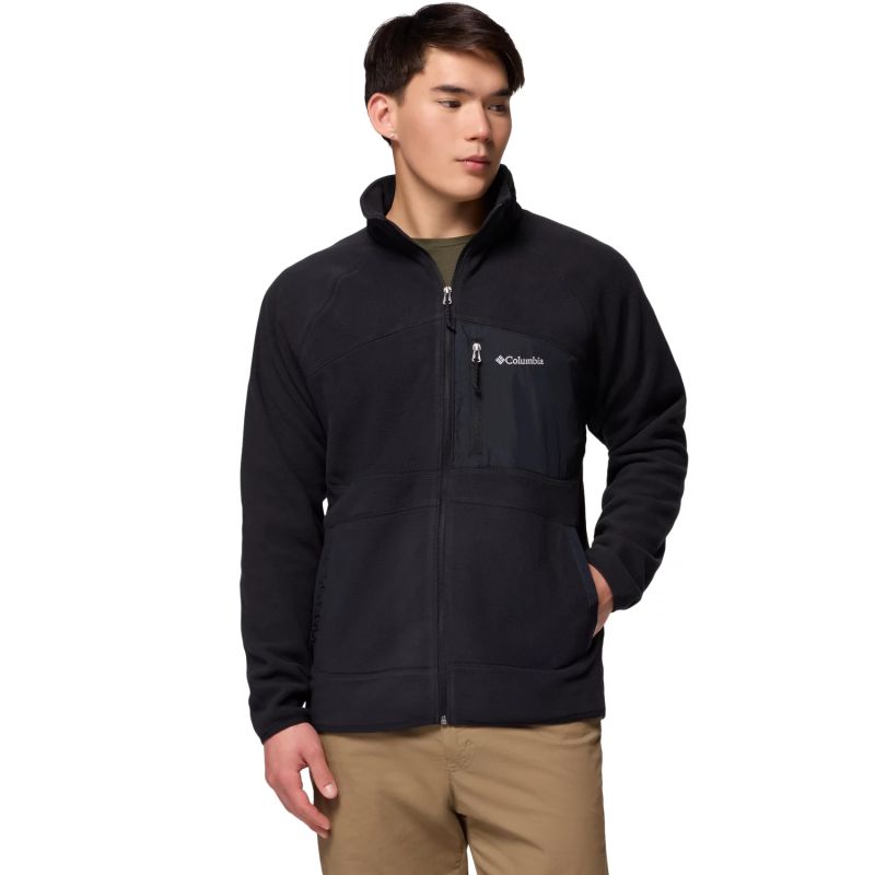 Columbia Fast Trek Overlay Full Zip Fleece Black fekete polár pulóver 2135691010