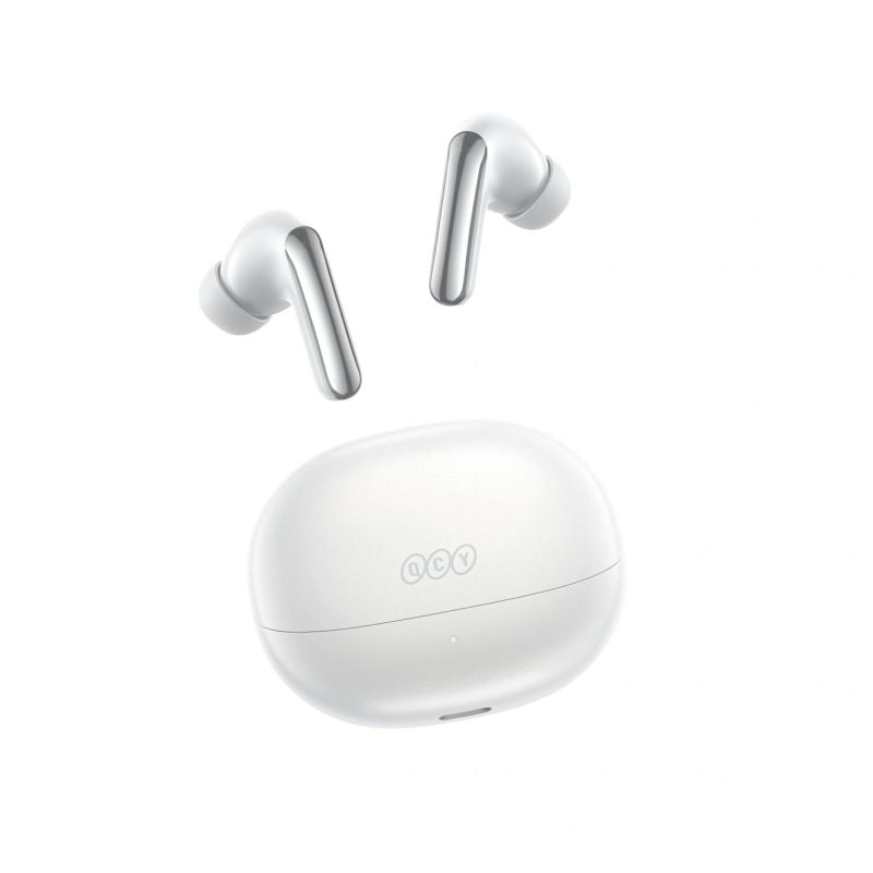 head QCY MeloBuds N20 Wireless In-Ear Noise Cancelling ANC Headphones - White biały headsets