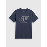 4F Men's regular T-shirt with logo ruházat
