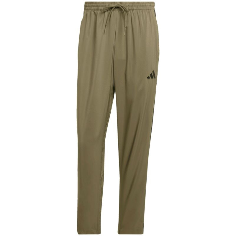Men's adidas Essentials 3-Stripes Stanford Open Hem JE6401 oliva nadrág