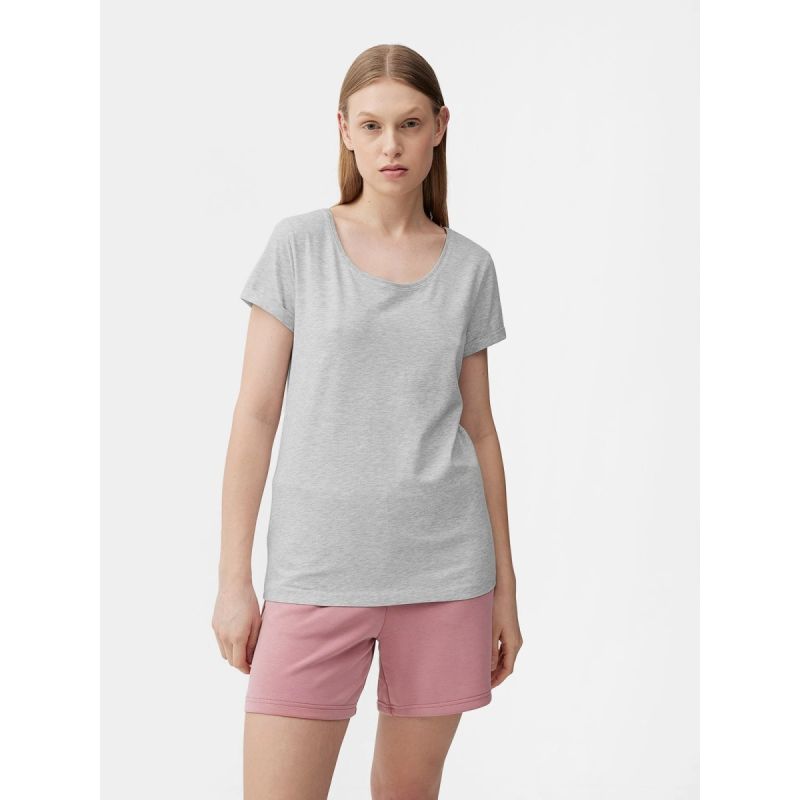 Women's regular plain T-shirt 4F 4FMM00TTSHF732-27M