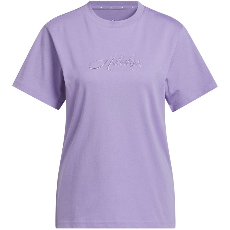 Adidas Cursive Women's T-Shirt Light Purple 2xs póló