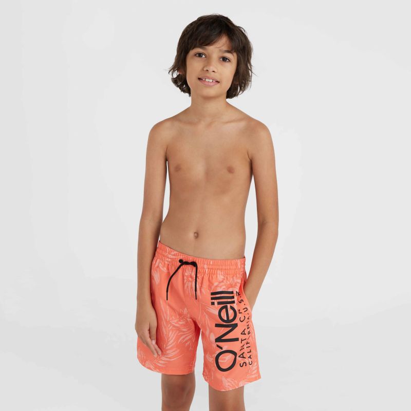 O'Neill Mix & Match Cali Floral 13'' Swim Jr narancssárga shorts, swimming shorts