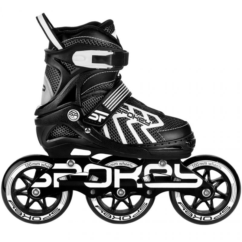 Spokey Khan Bk/Wh Jr inline skates 927032-927033 Cipő