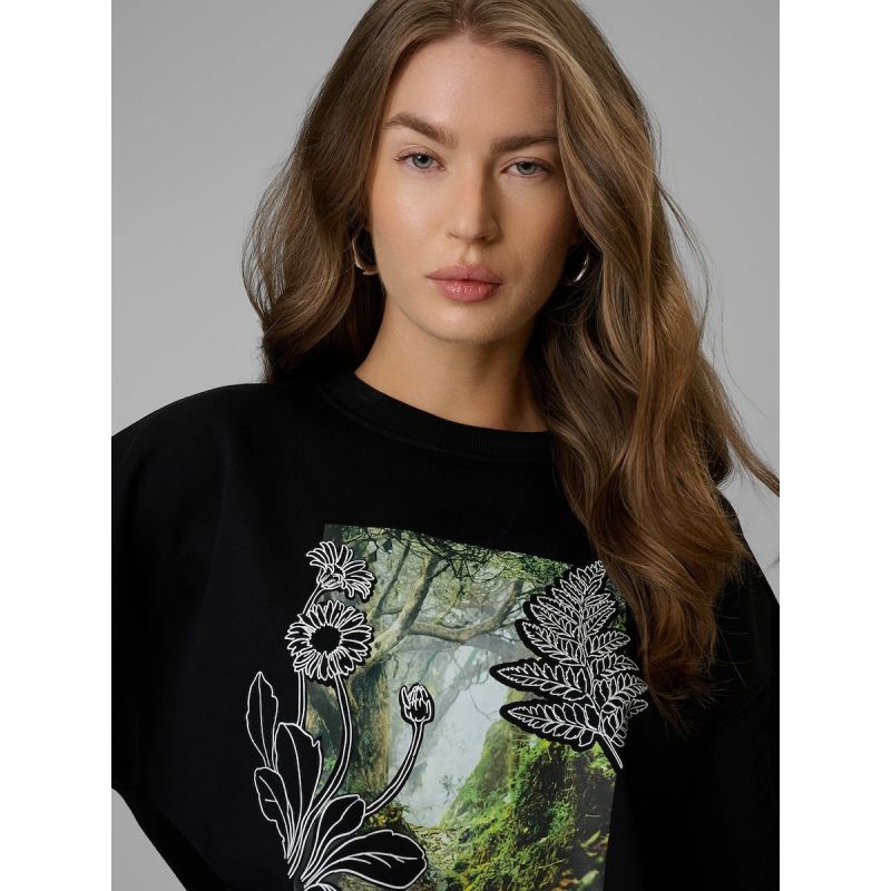 4F Women's loose sweatshirt without hood ruházat 4FRSS26TSWSF2837-20S