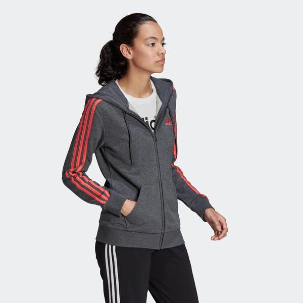 Adidas Essentials French Terry 3-Stripes cipzáros , női kapucnis pulóver - Sportmania.hu