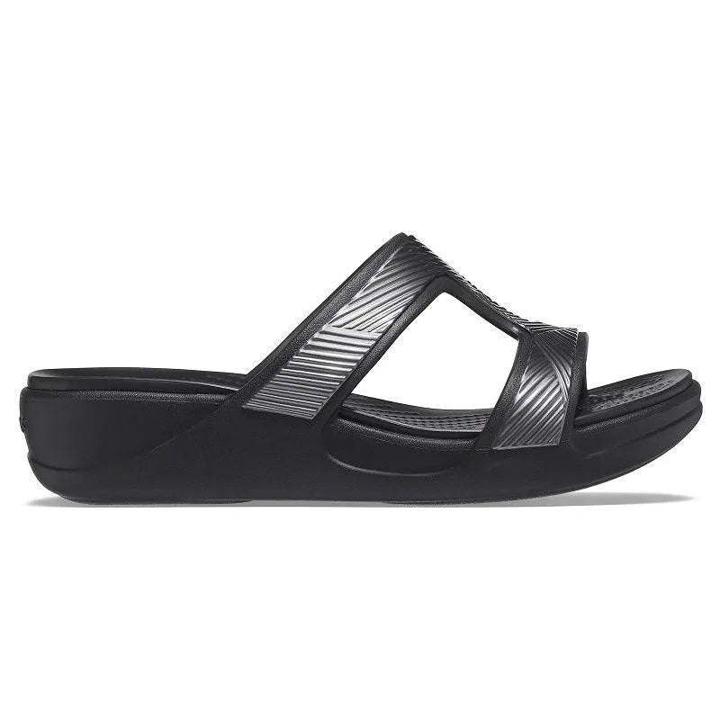 Crocs Monterey Metallic SO Wedge W női Papucs