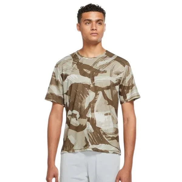 Nike Dri-FIT Miler-Men\'s Short-Sleeve Camo Running Top férfi póló