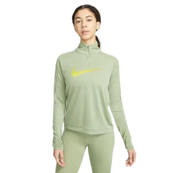 Nike_ Nike Dri-FIT Swoosh-Women\'s 1/4-Zip Long-Sleeve Running Mid Layer zip női pulóver