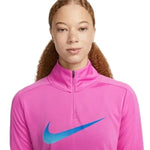 Nike_ Nike Dri-FIT Swoosh-Women\'s 1/4-Zip Long-Sleeve Running Mid Layer Hosszú ujjú póló - Sportmania.hu