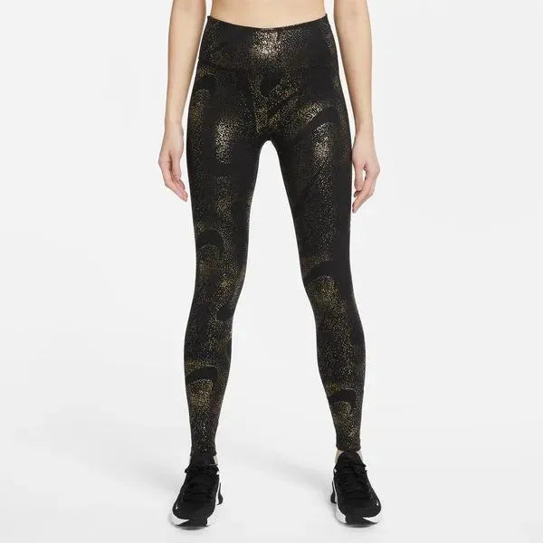 Nike_ Nike One-Women\'s Mid-Rise Printed Leggings