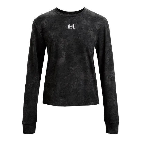 Under Armour Rival Terry Print Crew Hosszú ujjú női Pulóver